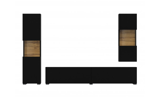 Секция AVA 24WNLM10 Czarny/Dąb Wotan